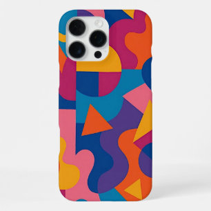 Farbenfrohe Funky Amorphe Formen Art Pattern iPhone 16 Pro Max Hülle
