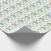 Farbenfrohe Funky Flow Chart Mitte Jahrhundert Mus Geschenkpapier (Ecke)