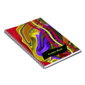 Farbenfrohe Funky Liquid Glass Wave Notizblock (Rechte Seite)