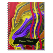 Farbenfrohe Funky Liquid Glass Wave Notizblock (Vorderseite)