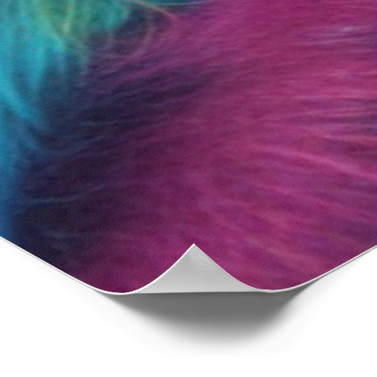 Farbenfrohe Funky Monkey Holend a Cigar Poster (Ecke)