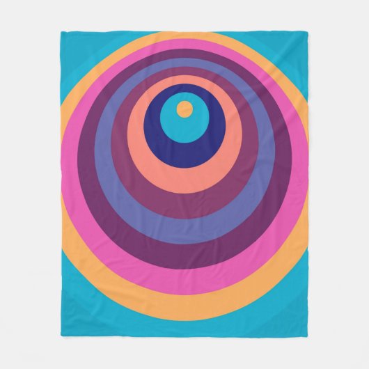 Farbenfrohe Funky Stripes Modernes geometrisches M Fleecedecke (Vorderseite)