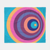 Farbenfrohe Funky Stripes Modernes geometrisches M Fleecedecke (Vorderseite (Horizontal))