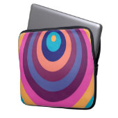 Farbenfrohe Funky Stripes Modernes geometrisches M Laptopschutzhülle (Vorderseite Links)