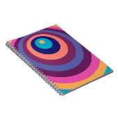 Farbenfrohe Funky Stripes Modernes geometrisches M Notizblock (Rechte Seite)