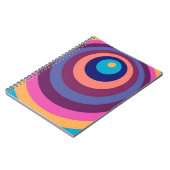 Farbenfrohe Funky Stripes Modernes geometrisches M Notizblock (Linke Seite)