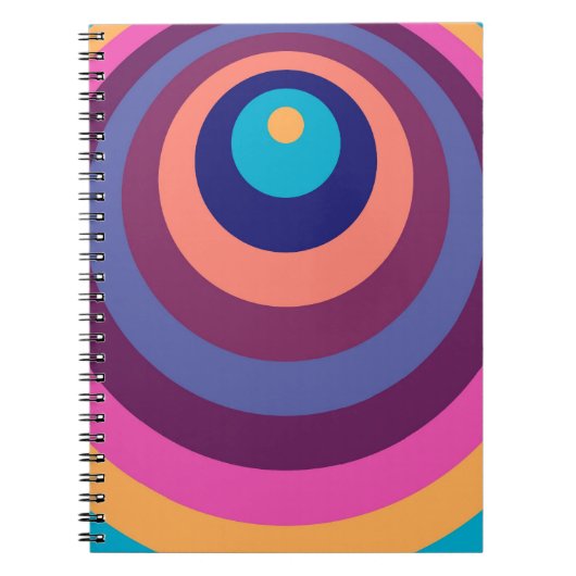 Farbenfrohe Funky Stripes Modernes geometrisches M Notizblock (Vorderseite)