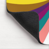 Farbenfrohe Funky Stripes Muster Mousepad (Ecke)