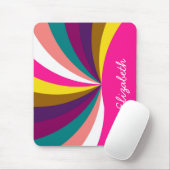 Farbenfrohe Funky Stripes Muster Mousepad (Mit Mouse)