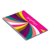 Farbenfrohe Funky Stripes Muster Notizblock (Rechte Seite)