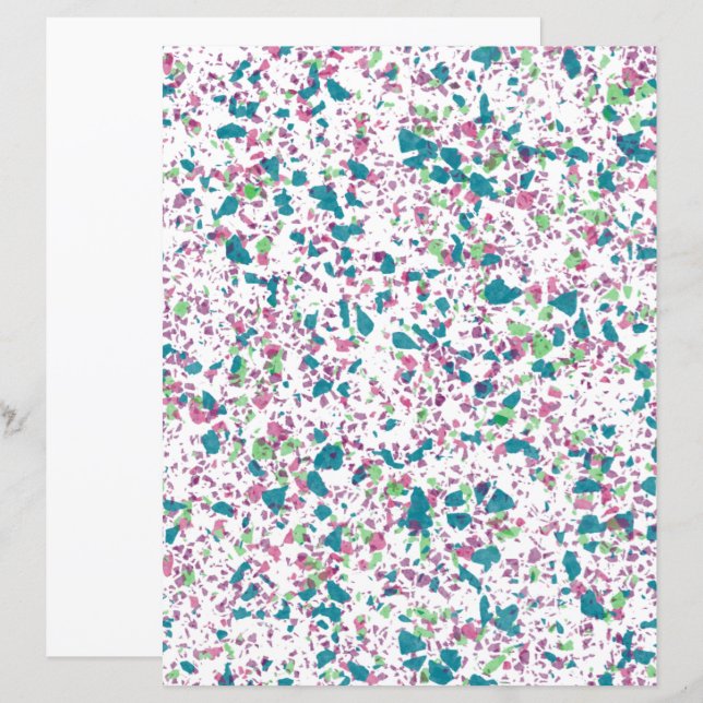 Farbenfrohe Funky Terrazzo Art Scrapbook (Vorne/Hinten)