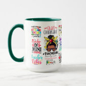 Farbenfrohe Funny Best School Lehrer Wertschätzung Tasse (Links)