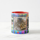 Farbenfrohe Funny Cats Custom Foto Tasse (Zentrum)
