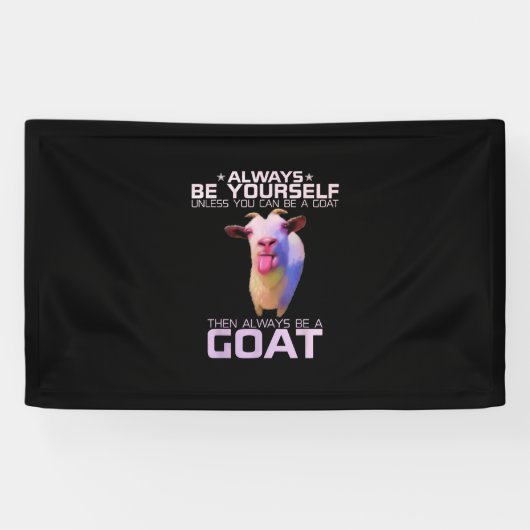Farbenfrohe Funny Goat-Geschenk Banner (Horizontal)