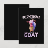 Farbenfrohe Funny Goat-Geschenk Begleitkarte (Vorne/Hinten)