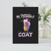 Farbenfrohe Funny Goat-Geschenk Begleitkarte (Stehend Vorderseite)