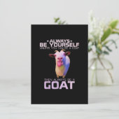 Farbenfrohe Funny Goat-Geschenk Einladung (Stehend Vorderseite)