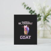Farbenfrohe Funny Goat-Geschenk Einladung (Stehend Vorderseite)