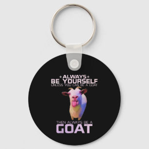 Farbenfrohe Funny Goat-Geschenk Schlüsselanhänger
