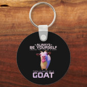 Farbenfrohe Funny Goat-Geschenk Schlüsselanhänger (Vorderseite)