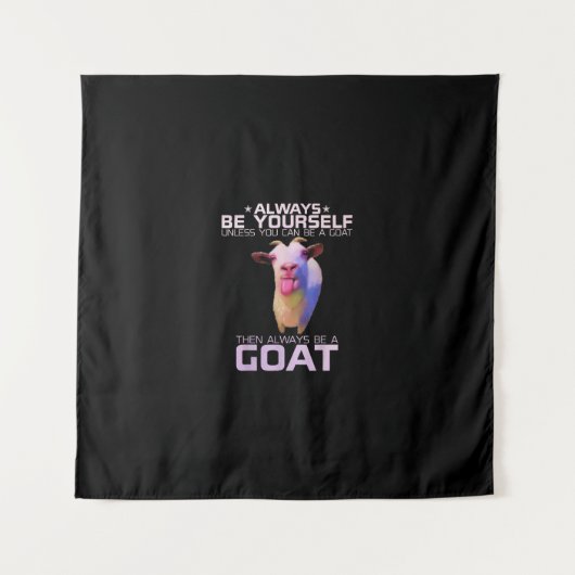 Farbenfrohe Funny Goat-Geschenk Wandteppich (Vorderseite)