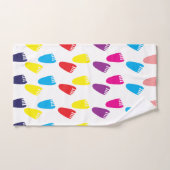 Farbenfrohe Fußabdrücke Badhandtuch Set (Handtuch)