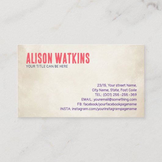 Farbenfrohe Fußabdrücke der Reflexologie blühte Ve Visitenkarte (Rückseite)