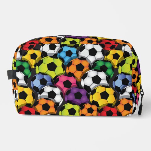 Farbenfrohe Fußball Balls Design Dopp Kit Toilette Waschbeutel (Vorderseite)