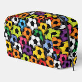 Farbenfrohe Fußball Balls Design Dopp Kit Toilette Waschbeutel (Rechte Ecke)