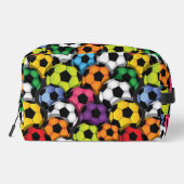 Farbenfrohe Fußball Balls Design Dopp Kit Toilette Waschbeutel (Rückseite)