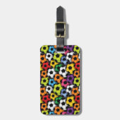 Farbenfrohe Fußball-Balls Design-Gepäckanhänger Gepäckanhänger (Vorderseite vertikal)