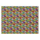Farbenfrohe Fußball-Balls Design-Tablett Tischdecke (Vorderseite (Horizontal))