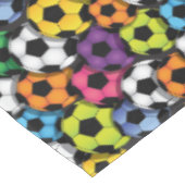 Farbenfrohe Fußball-Balls Design-Tablett Tischdecke (Schrägansicht)