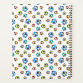 Farbenfrohe Fußball hinzufügen Ihre Namensziele Planer (Rückseite)