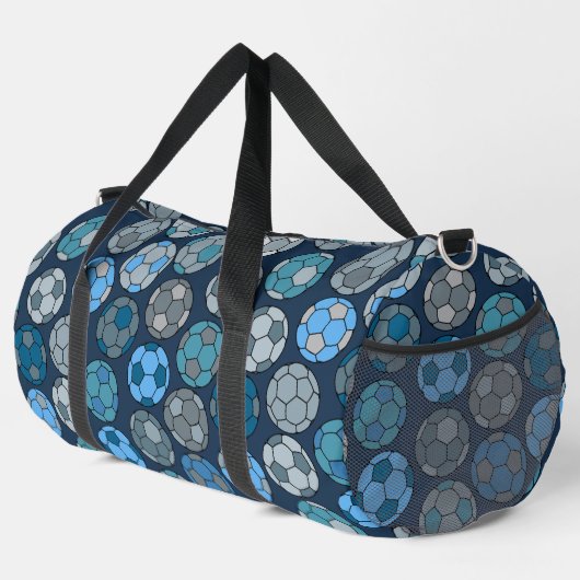 Farbenfrohe Fußball-Muster Duffle Bag (Rechte Ecke)