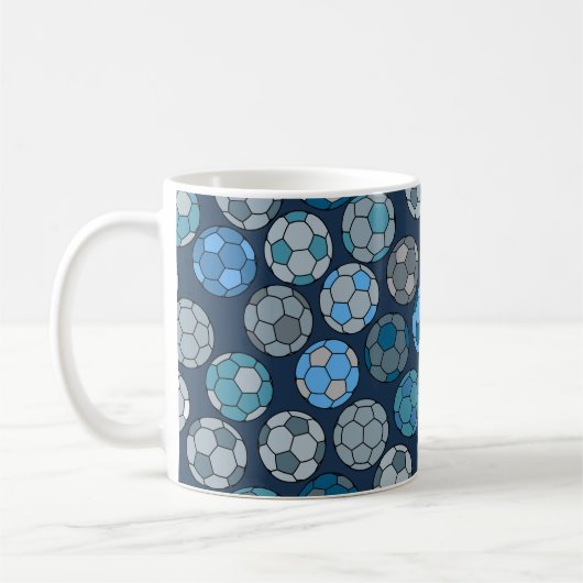 Farbenfrohe Fußball-Muster Kaffeetasse (Links)