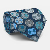 Farbenfrohe Fußball-Muster Krawatte (Gerollt)