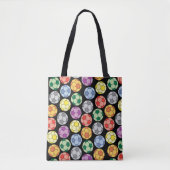 Farbenfrohe Fußball-Muster Tote-Tasche Tasche (Vorderseite)
