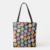 Farbenfrohe Fußball-Muster Tote-Tasche Tasche (Rückseite)