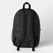 Farbenfrohe Fußball-Pop Kunst, Full Print Rucksack (Rückseite)