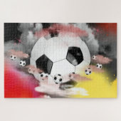 Farbenfrohe Fußball Puzzle (Horizontal)