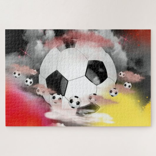 Farbenfrohe Fußball Puzzle (Horizontal)