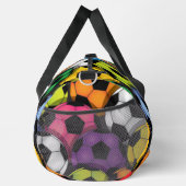 Farbenfrohe Fußballbälle Design Duffel Tasche (Rechts)