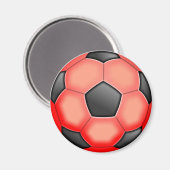 Farbenfrohe Fußballbälle Magnet (Vorderseite/Rückseite)
