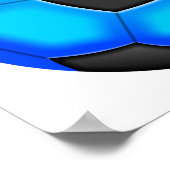 Farbenfrohe Fußballbälle Poster (Ecke)