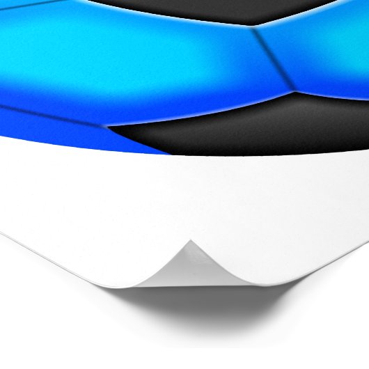 Farbenfrohe Fußballbälle Poster (Ecke)