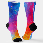 Farbenfrohe Galaxie-Design-Socken Socken (Gewinkelt)