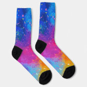 Farbenfrohe Galaxie-Design-Socken Socken (Rechts)