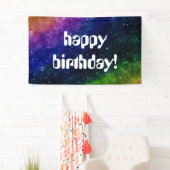Farbenfrohe Galaxie Geburtstagsparty Banner (Insitu)