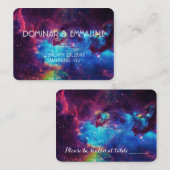 Farbenfrohe Galaxie Hochzeiten Platzkarten (Vorne/Hinten)
